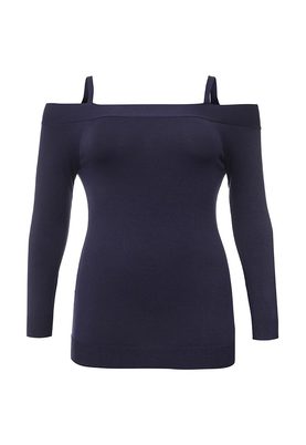 LOST INK PLUS  JUMPER WITH STRAPPY COLD SHOULDER