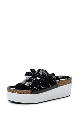 LOST INK  MEG FLORAL TRIM FLATFORM