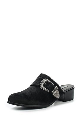 LOST INK  HONOR WESTERN BUCKLE MULE FLAT SHOE