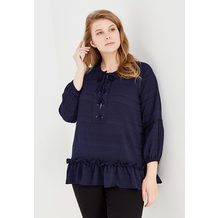 LOST INK PLUS  SMOCK TOP WITH LACE UP