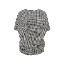 LOST INK  FOLD FRONT TEE IN GINGHAM