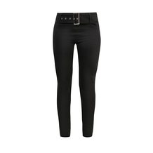 LOST INK PLUS  SKINNY TROUSER IN PONTE WITH WIDE BELT