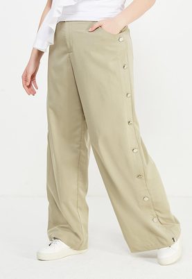 LOST INK PLUS  WIDE LEG TROUSER WITH BUTTON SIDE