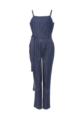 LOST INK   CHAMBRAY HIGH FRONT JUMPSUIT