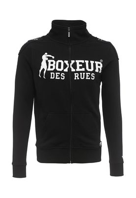 Boxeur Des Rues  HIGH COLLAR FZIP WITH PATCHES AND FRONT LOGO