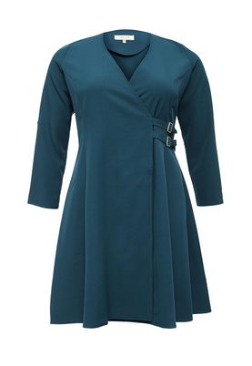 LOST INK PLUS  WRAP DRESS WITH BUCKLE SIDE