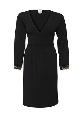 Just Joan  BLOUSON SLEEVE DRESS WITH EMBELLISHED CUFF