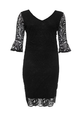LOST INK PLUS  DOUBLE LAYER DRESS IN LACE